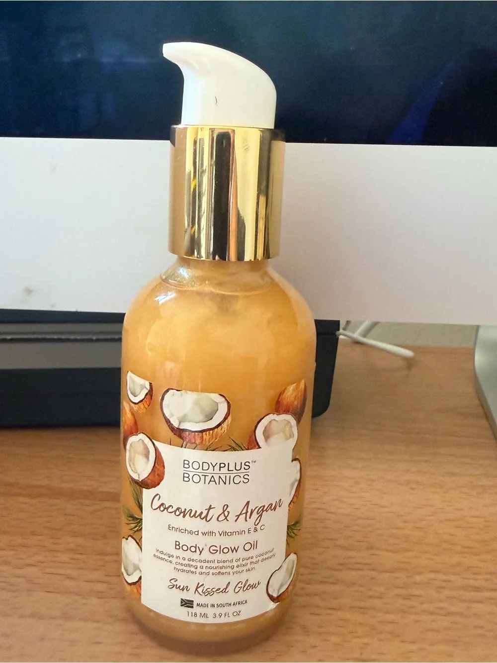 Coconut & Argan Body Glow Oil — Golden